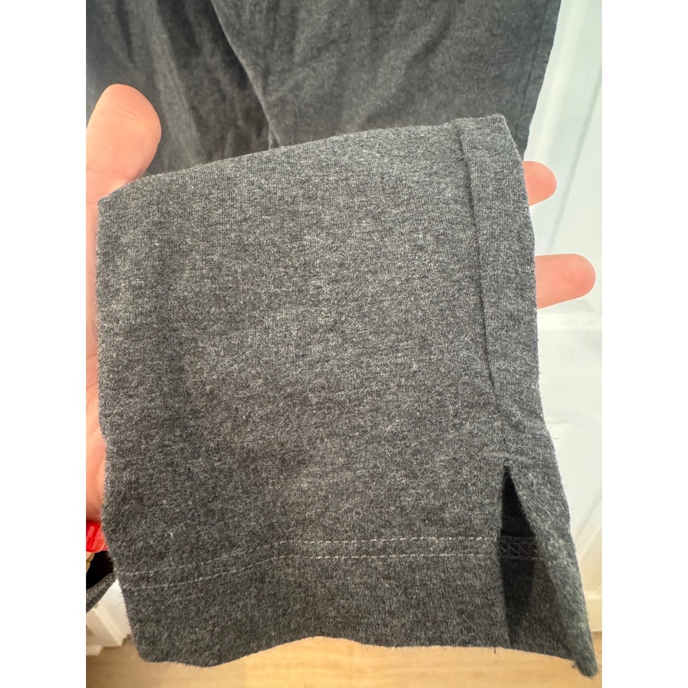 Lysse Charcoal Gray Heathered High Waist Cropped Leggings Side Slit Size Medium - Picture 4 of 6